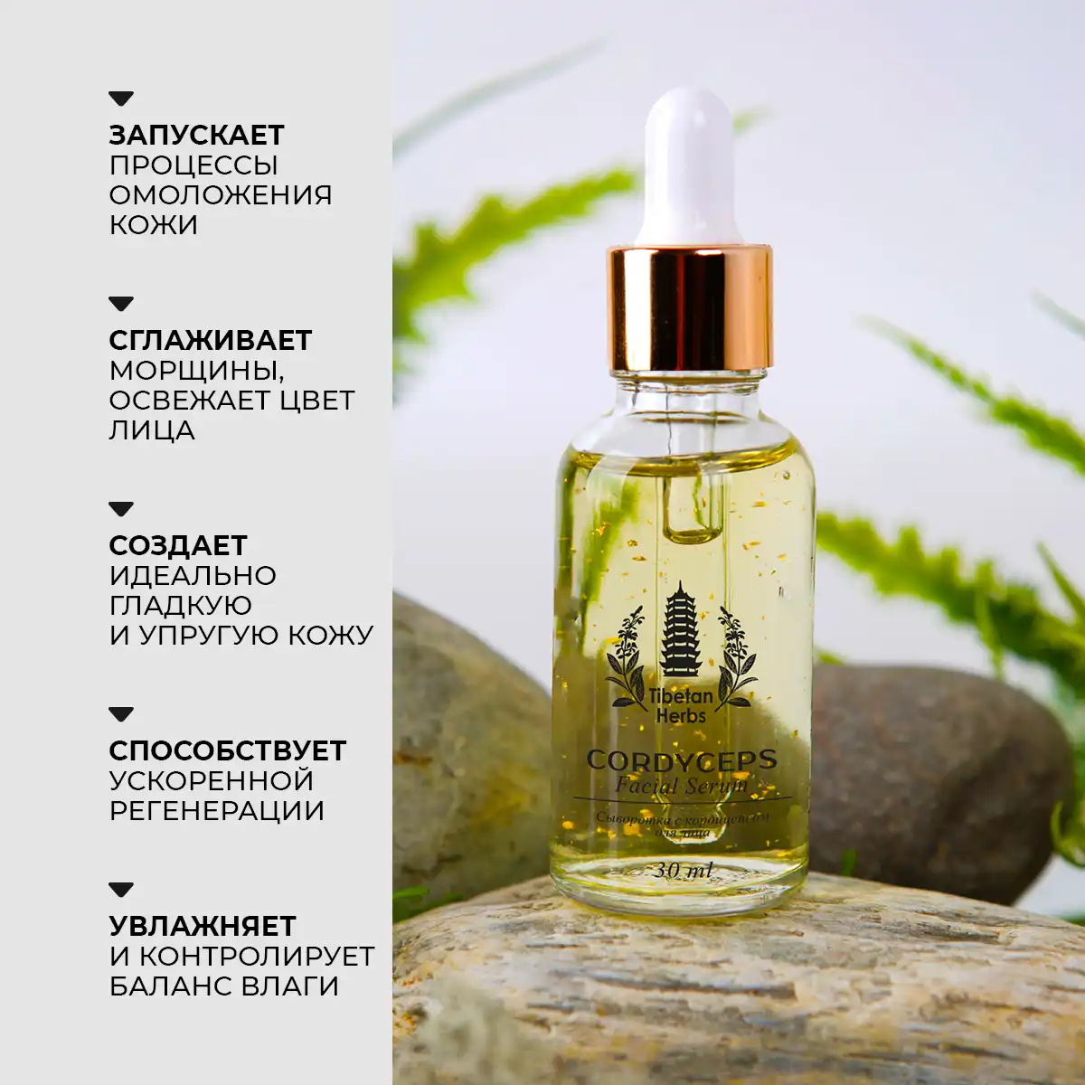 Ser pentru față cu cordyceps, 30 ml
