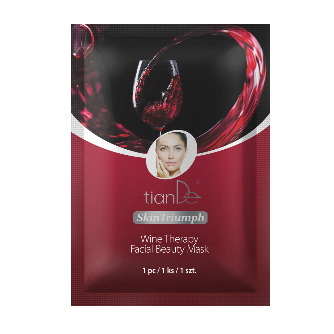 Mască de frumusețe pentru față „vinoterapie”, 1 buc.