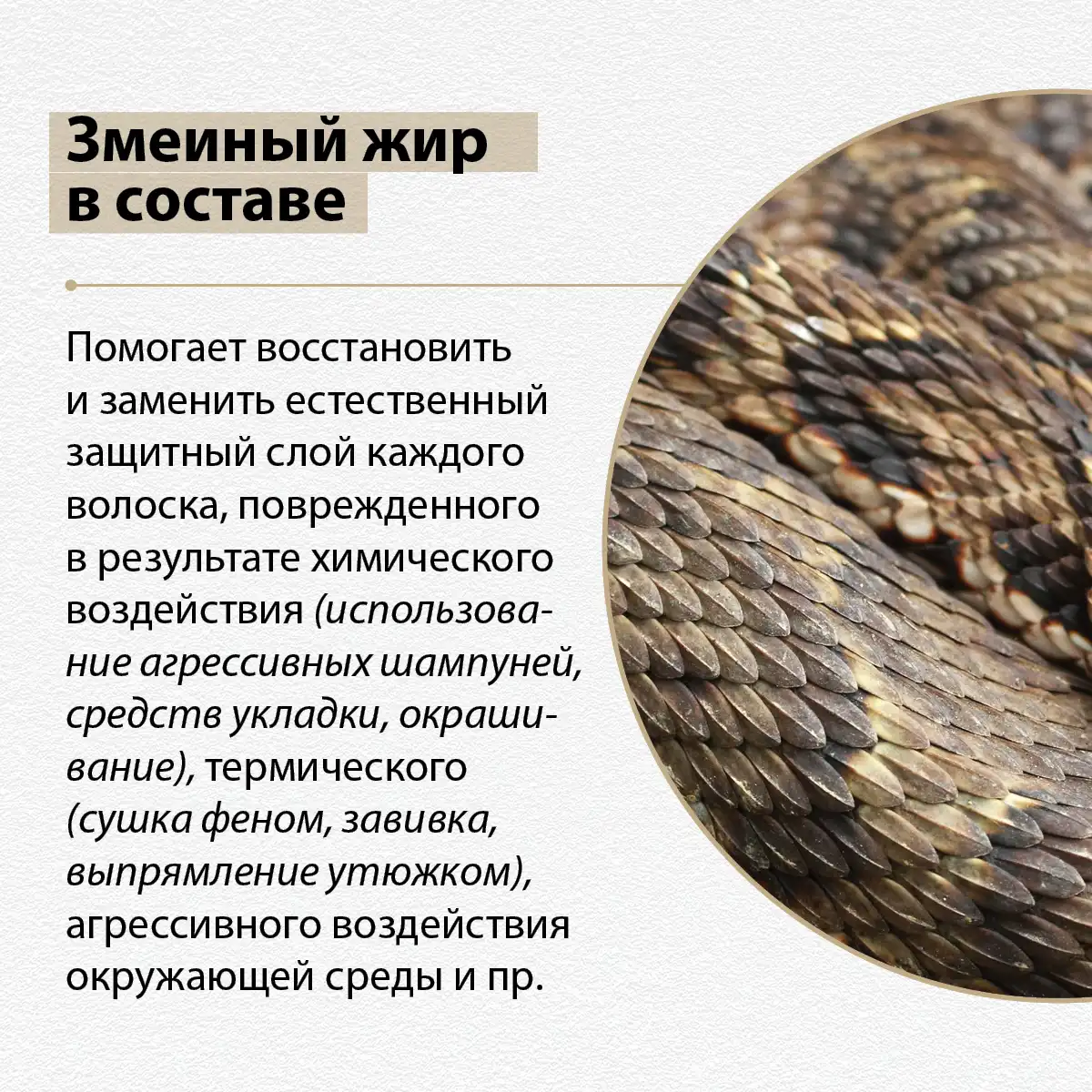Укрепляющая маска для волос «змеиный жир» Thumbnail 2